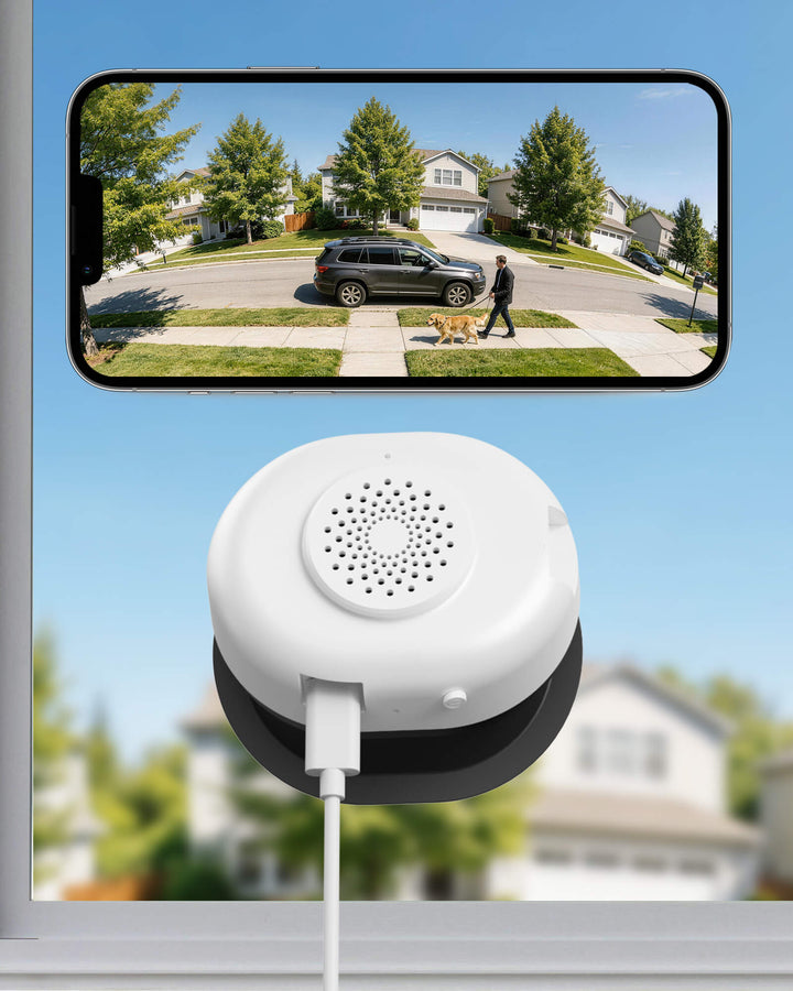 3MP 2K Magnetic Window Camera, Window Security Camera with AI Detectio ...