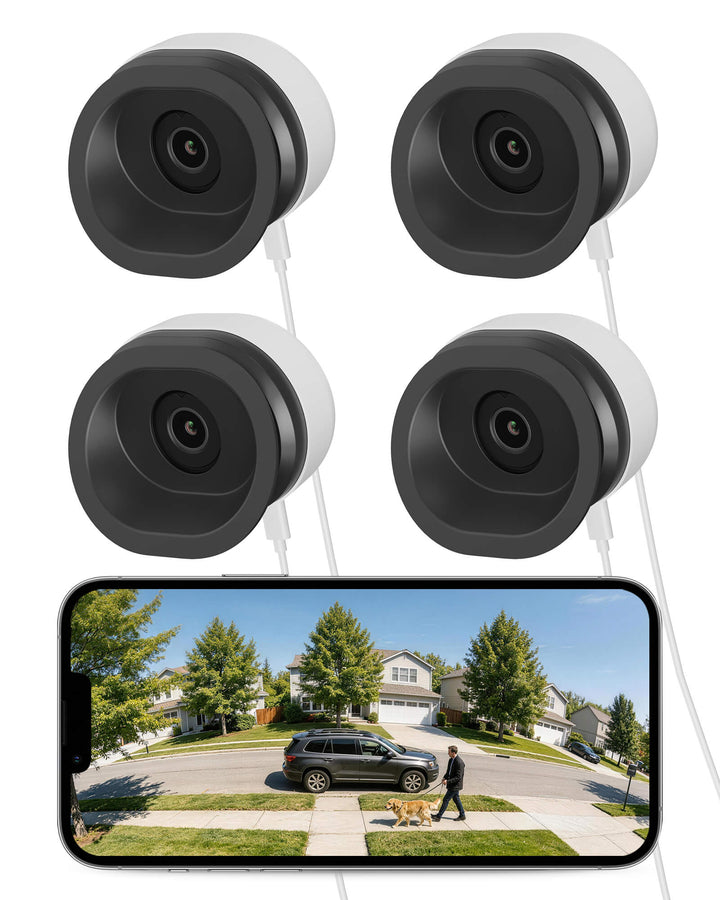 3MP 2K Magnetic Window Camera, Window Security Camera with AI Detectio ...