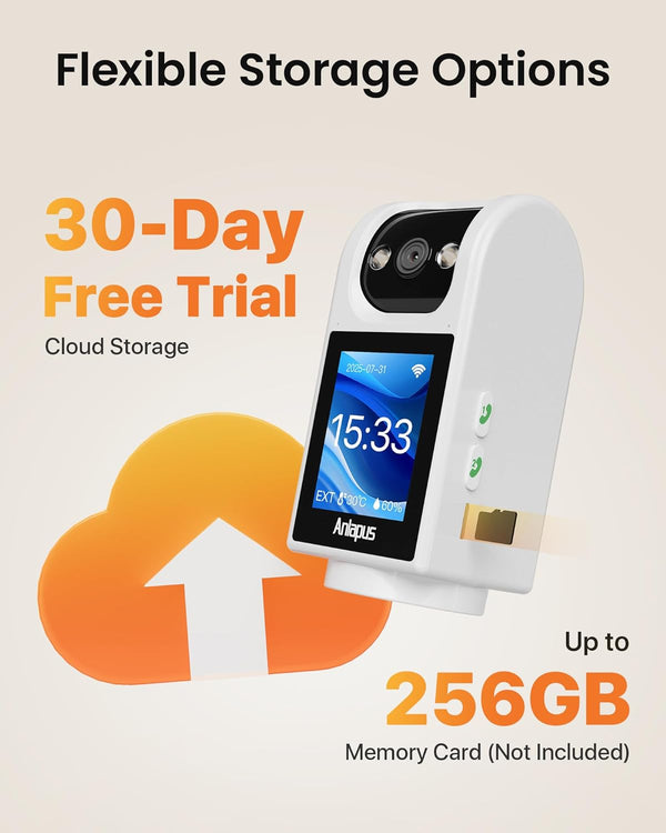 Anlapus C520M 5MP PT Plug-in Indoor Security Camera with 2.8 inch HD Screen