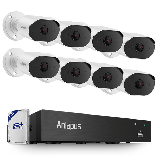Anlapus C303 4K Security Camera System 8CH H.265+ 1TB DVR